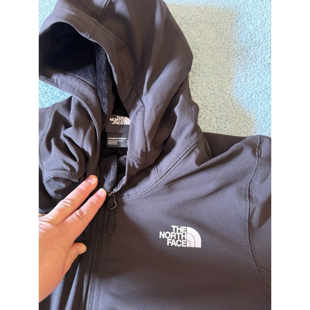 The North Face Women's Black Hooded Zip Lined Jacket Size M - Picture 2 of 5